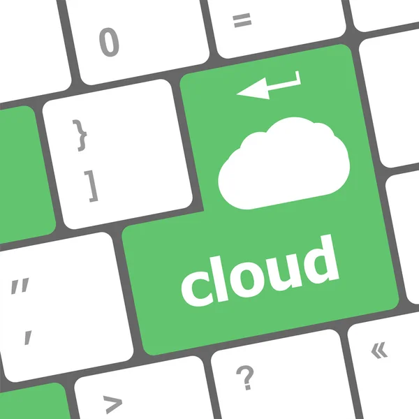 Toetsenbord van de computer voor cloud computing — Stockfoto