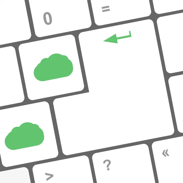 Bilgisayar klavye üzerinde bulut bilgi işlem kavramı — Stok fotoğraf