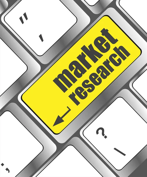 Market research word button on keyboard, business concept — Stock Photo, Image