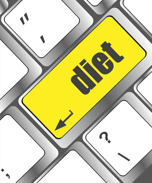 Pulsante dieta salute sulla tastiera del computer pc — Foto Stock