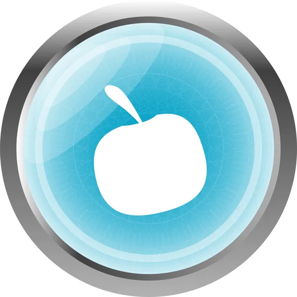 Ikona jabłko na internet przycisk oryginalna ilustracja — Zdjęcie stockowe