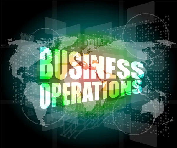 İş işlemlerini kelime dijital dokunmatik ekran üzerinde