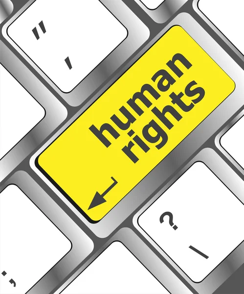 Arrow button with human rights word — Stock Photo, Image