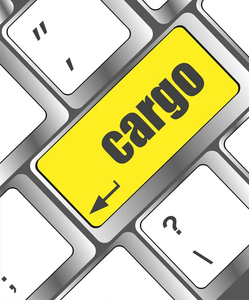 Cargo word on laptop computer keyboard key — Stock Photo, Image