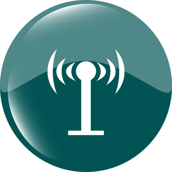 Значок символа Wi-Fi (кнопка) на белом фоне — стоковое фото
