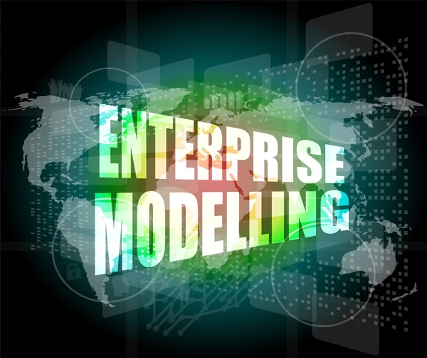 Enterprise modelling, interface hi technology, touch screen — стоковое фото