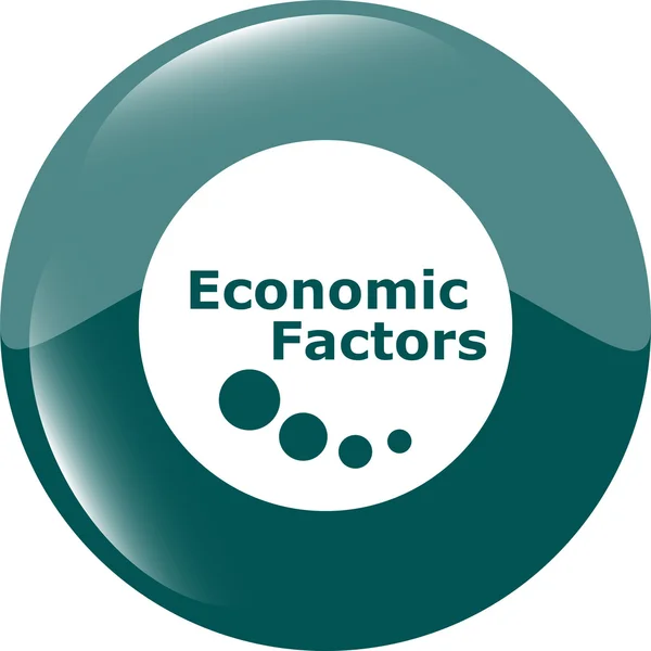 Economic factors web button, icon isolated on white — Stock Photo, Image