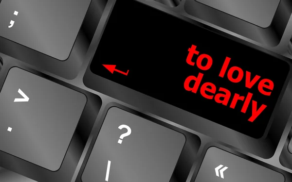 To love dearly, keyboard with computer key button — Stock Photo, Image