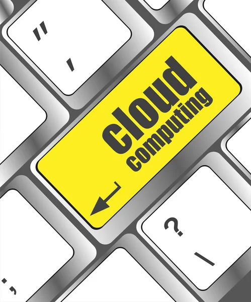 Computertastatur für Cloud Computing, Geschäftskonzept — Stockfoto