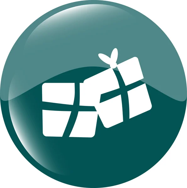 Blå ikon med gåva lådor set, holiday koncept — Stockfoto