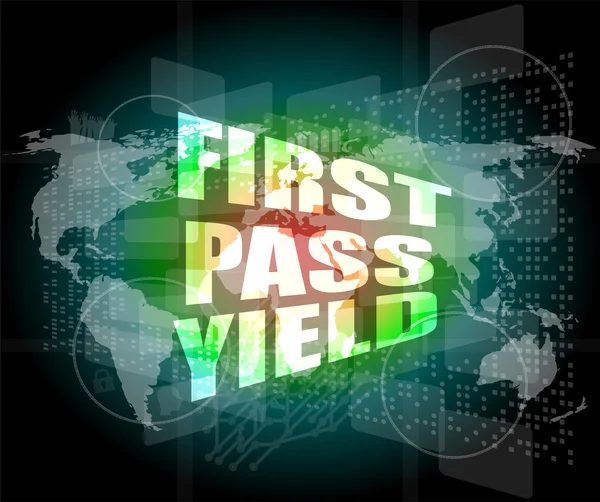 First pass yield on touch interface hi technology — Stock Photo, Image