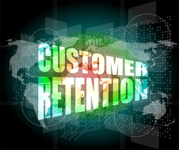 Customer retention word on business digital screen — Stock Photo, Image