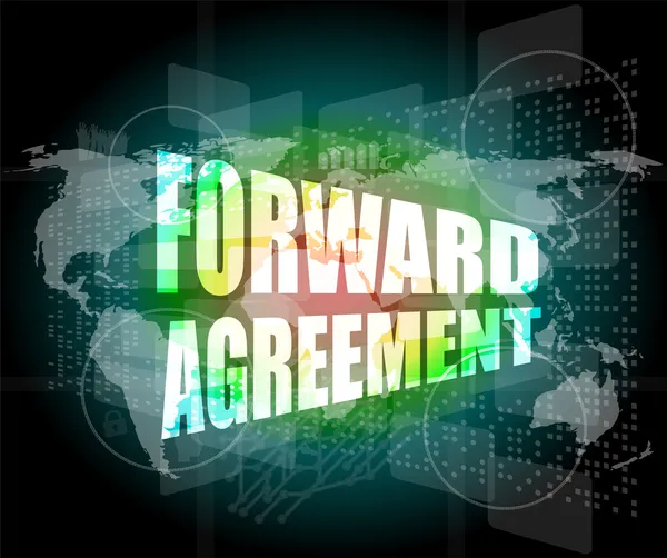 Forward agreement on business touch screen — Stock Photo, Image