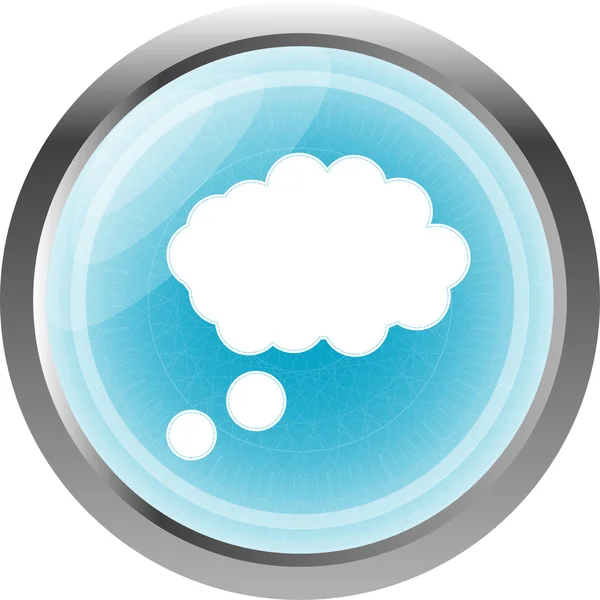 Burbujas de voz botón de signo, icono de la aplicación web —  Fotos de Stock