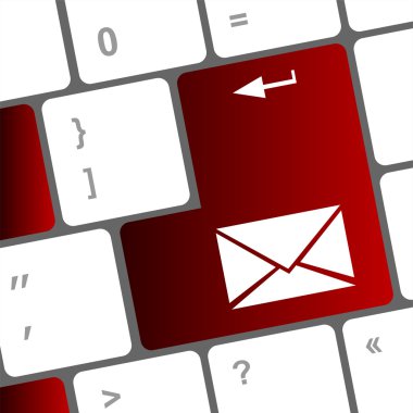 Mail klavye bilgisayar klavye tuşu düğmesini