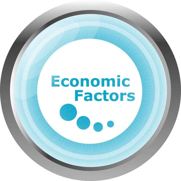 Facteurs économiques bouton web, icône isolée sur blanc — Photo