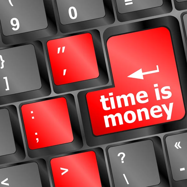 Time concept: computer keyboard with word Time is Money — Stock Photo, Image