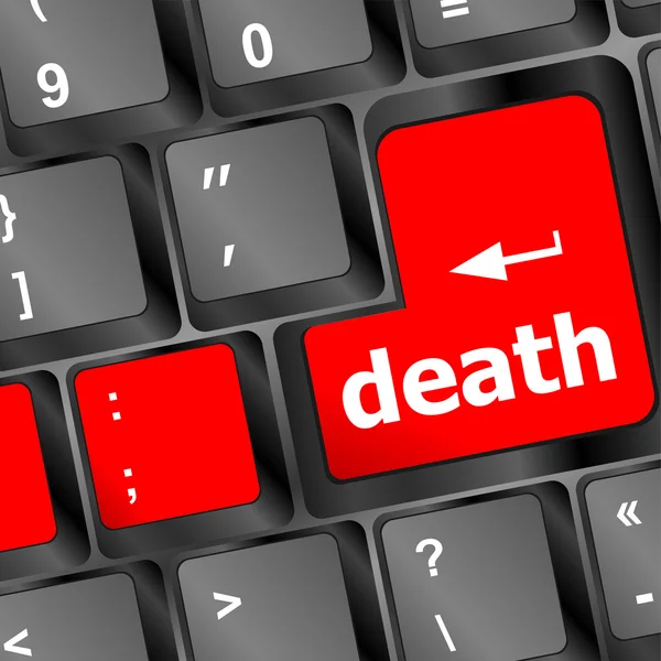 Κουμπί θανάτου στο πληκτρολόγιο του υπολογιστή πλήκτρο PC — Φωτογραφία Αρχείου
