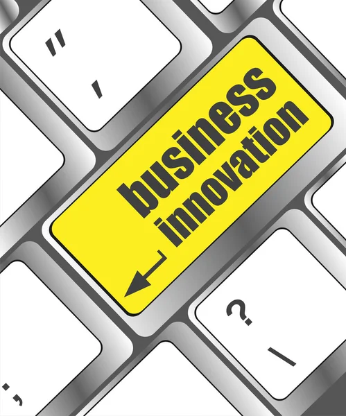 Business innovation - business concepts on computer keyboard, business concept — Stock Photo, Image