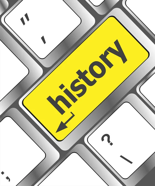 Laptop keyboard and key history on it — Stock Photo, Image