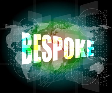 iş konsepti, özel yapılmış dijital dokunmatik ekran arayüzü