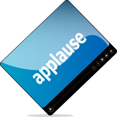 Video film media player ile alkış söz