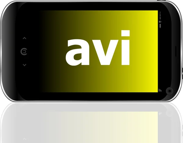 Concetto di sviluppo web: smartphone con word avi in mostra — Foto Stock