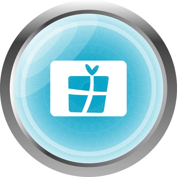 Geschenk pictogram web app knop geïsoleerd op wit — Stockfoto