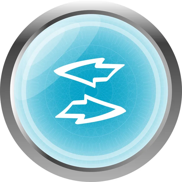 Button web icon with arrow set isolated on white — Stock Photo, Image