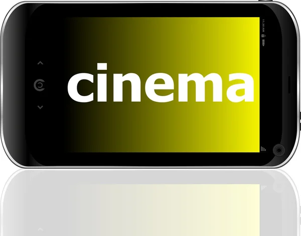Concept de développement Web : smartphone avec cinéma de mots à l'écran — Photo