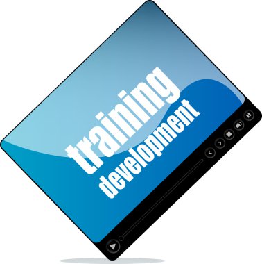 web geliştirme kelimeler eğitim için video oynatıcı