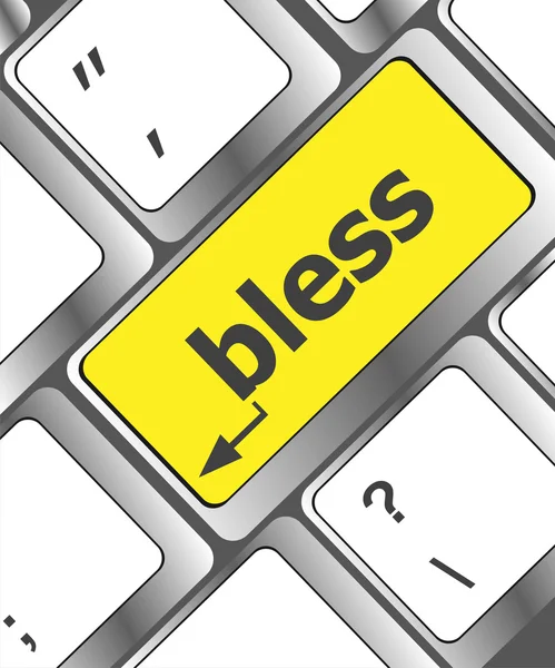 Bless text on computer keyboard key - business concept — Stock Photo, Image