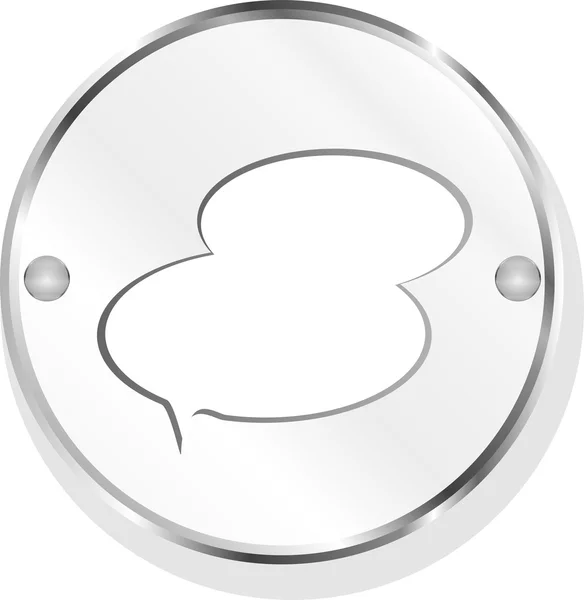 Beszéd buborék web app gomb ikon elszigetelt fehér — Stock Fotó