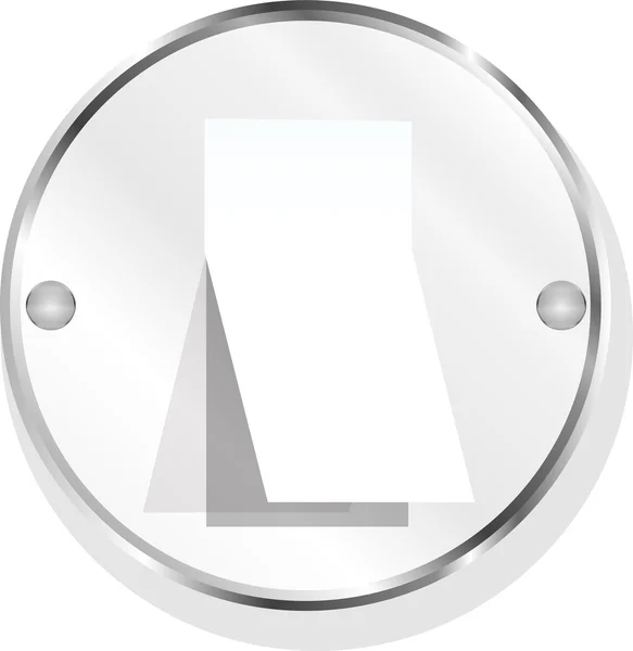Adesivo bianco con angolo arricciato sull'icona web (pulsante ) — Foto Stock