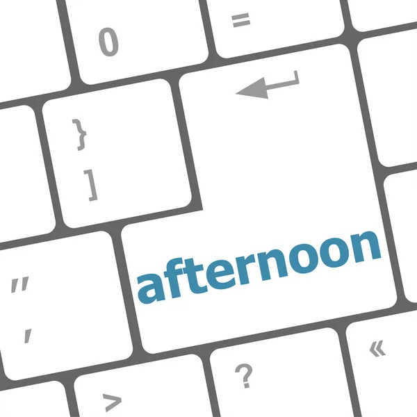 Nachmittagswort auf Computer-Tastatur-Taste — Stockfoto