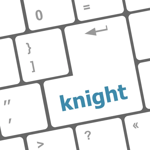 コンピューターのキーボードのキー上の騎士の単語 — ストック写真