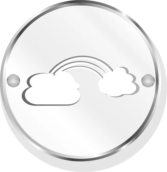 Ícone web nuvem abstrata isolado no branco — Fotografia de Stock