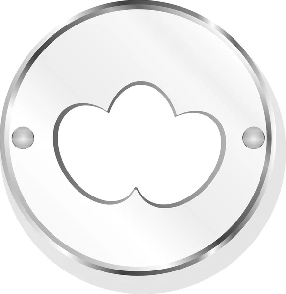 Easter Egg, web icon button isolated on white — Stock Photo, Image