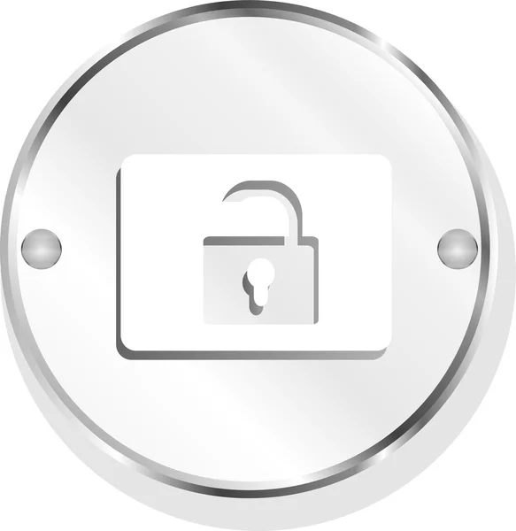 Open padlock icon web sign isolated on white — Stock Photo, Image