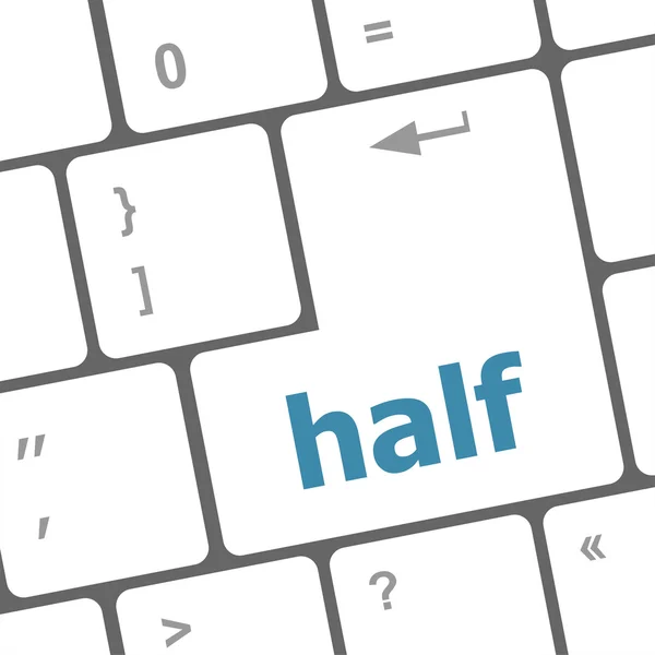 Half word on computer pc keyboard key — Stock Photo, Image