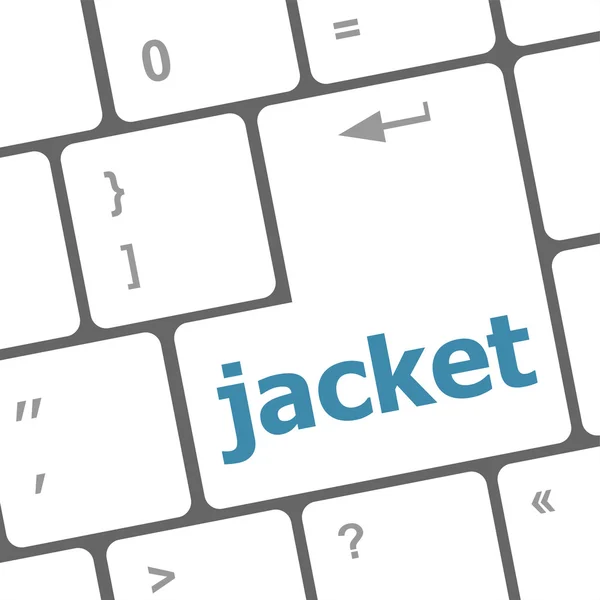 Palabra chaqueta en la computadora teclado pc clave —  Fotos de Stock