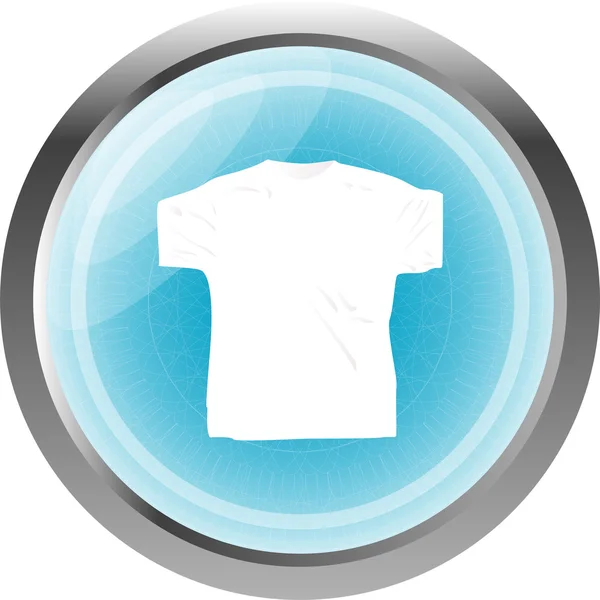 Vestiti da donna o da uomo. Icona T-shirt isolata su bianco — Foto Stock