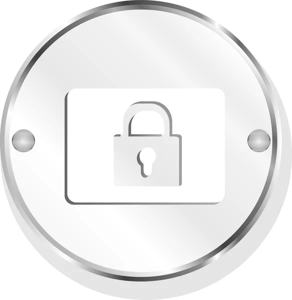 Closed padlock icon web sign isolated on white — Stock Photo, Image