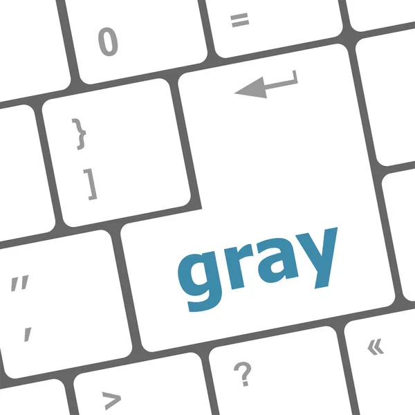 Dator tangentbord nycklar med grå ord på det — Stockfoto