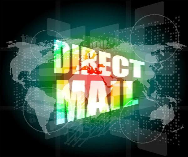 Direct Mail Word auf digitalem Touchscreen — Stockfoto