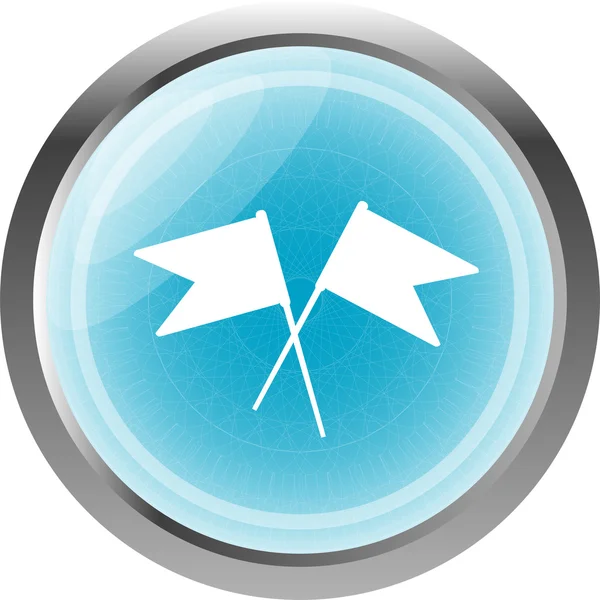 Flagga ikon, webdesign element isolerad på vit — Stockfoto