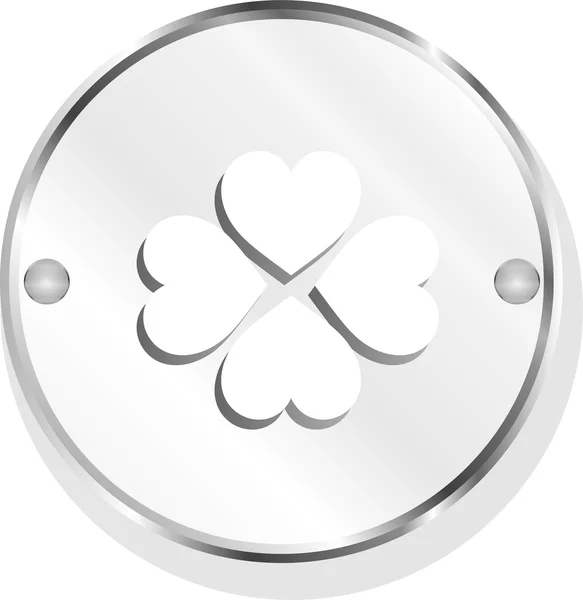 Knapp med hjärta set tecken, ikon isolerad på vit — Stockfoto
