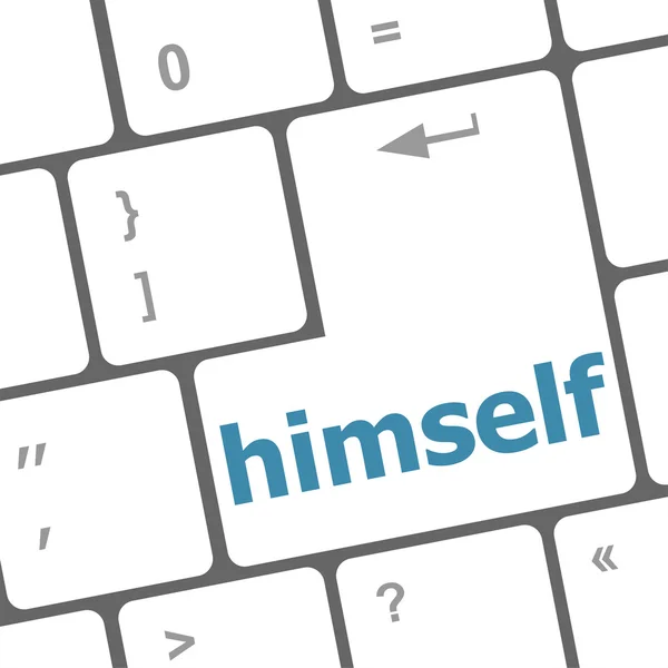 Zichzelf woord op computer pc toetsenbord sleutel — Stockfoto