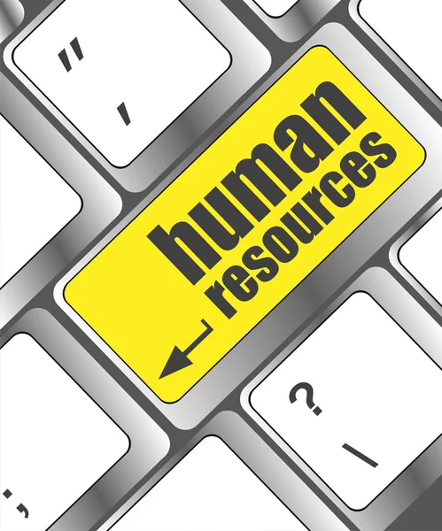 Human resources button on computer keyboard key — Stock Photo, Image