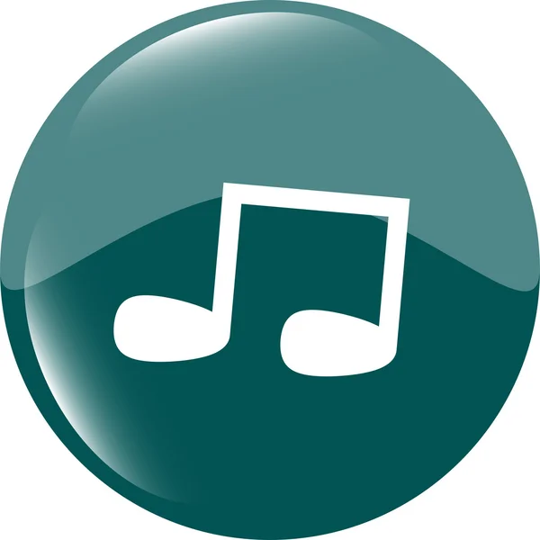 Nota completa, icono web de música (botón ) —  Fotos de Stock